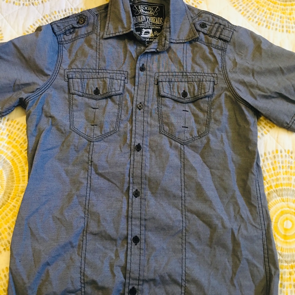 Button down shirt and cargo pants (Guess)